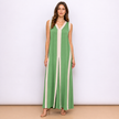 [MIXMUSE.NOHO] Gisella, Abito Lungo Bicolor Con Scollo A V