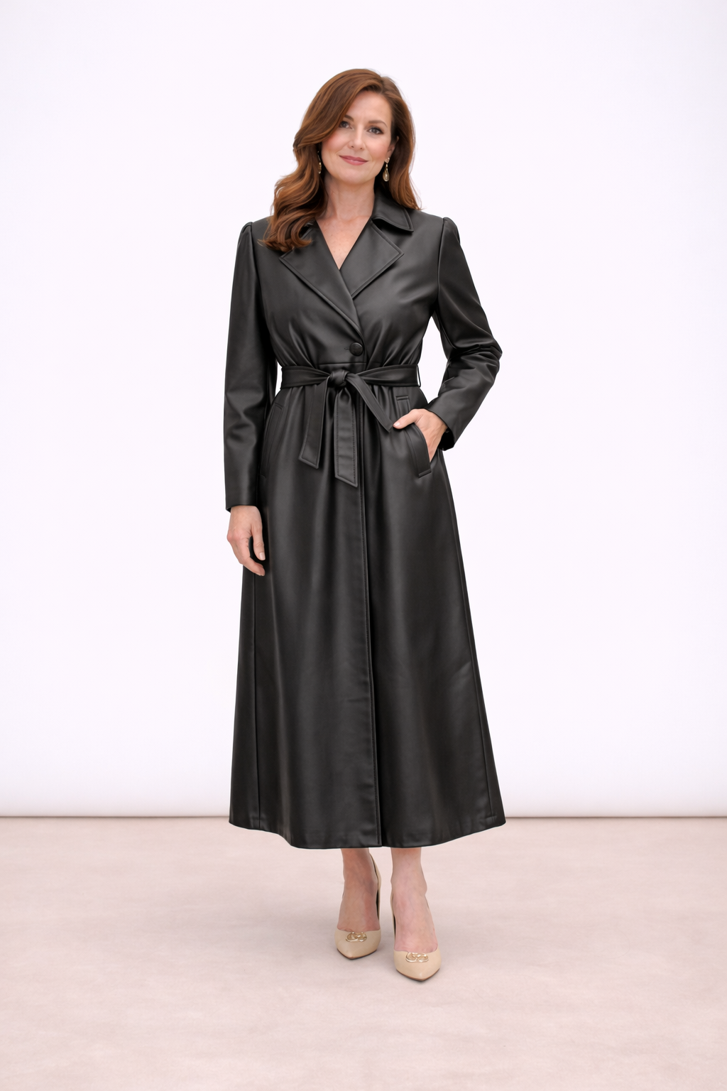 [MIXMUSE.COUTURE] Trench Lungo In Ecopelle