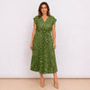 [MIXMUSE.COUTURE] Cannes, Vestito Incrociato Plissettato A Pois