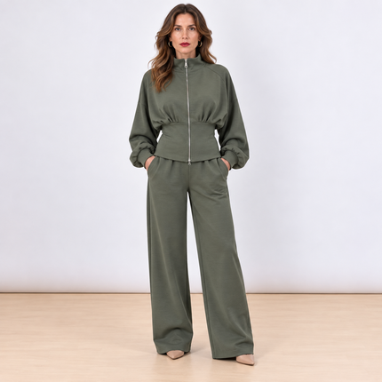 [MIXMUSE.NOHO] Completo Tuta con Giacca Zip Sagomata e Pantalone Coordinato