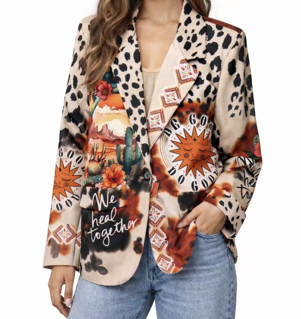[MIXMUSE.NOHO] BLAZER CON STAMPE