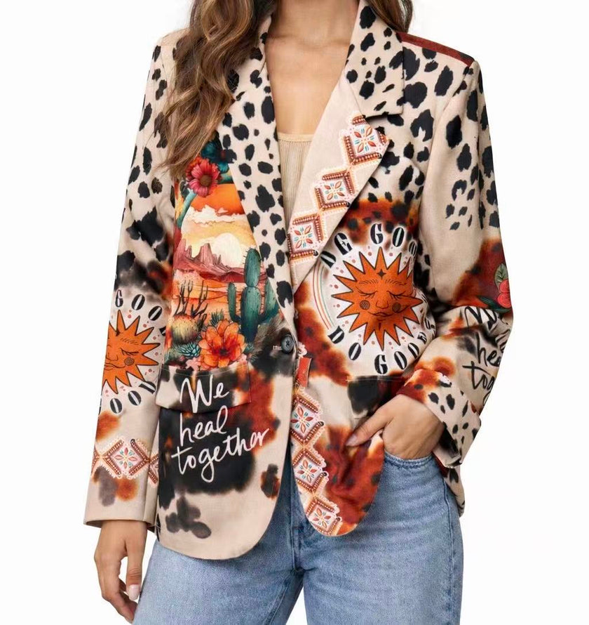 [MIXMUSE.NOHO] BLAZER CON STAMPE