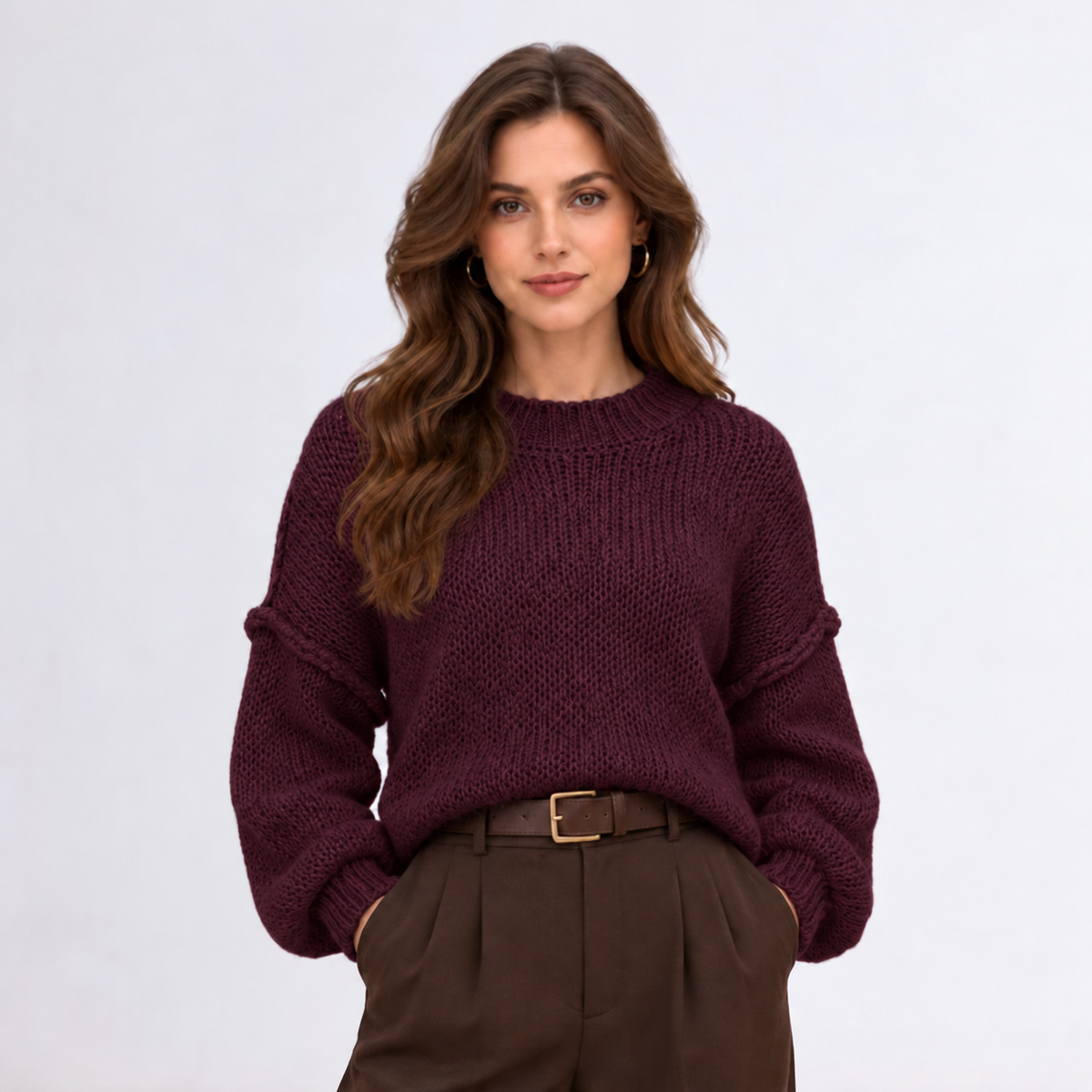 [MIXMUSE] Maglione Oversize In Maglia Morbida