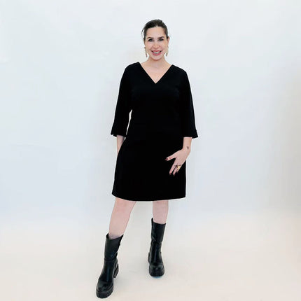 [MIXMUSE.COUTURE] Abito Rachele, Ampio Corto con Scollo a V