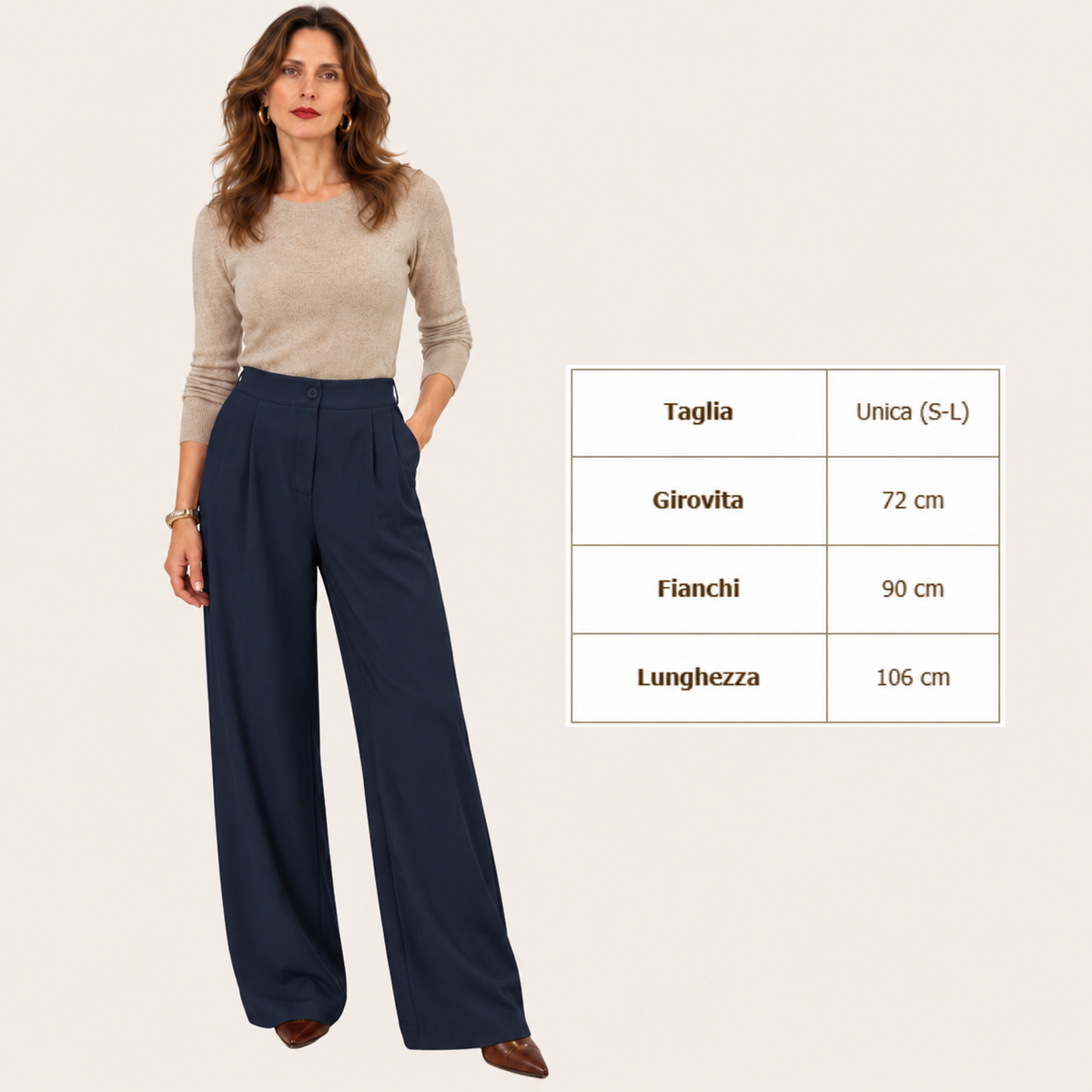 [MIXMUSE] Pantalon avec pinces et taille élastiquée