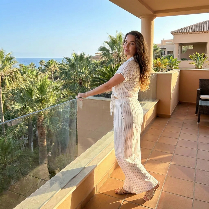 [MIXMUSE.COUTURE] City Chic, Coordinato Gessato Con Pantaloni E Camicia