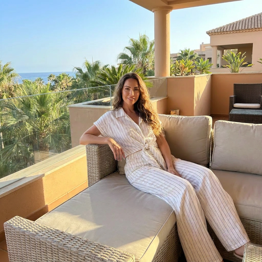 [MIXMUSE.COUTURE] City Chic, Coordinato Gessato Con Pantaloni E Camicia