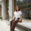 [MIXMUSE.COUTURE] Bora Bora, Camicia Annodata A Maniche Corte
