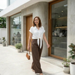 [MIXMUSE.COUTURE] Bora Bora, Camicia Annodata A Maniche Corte
