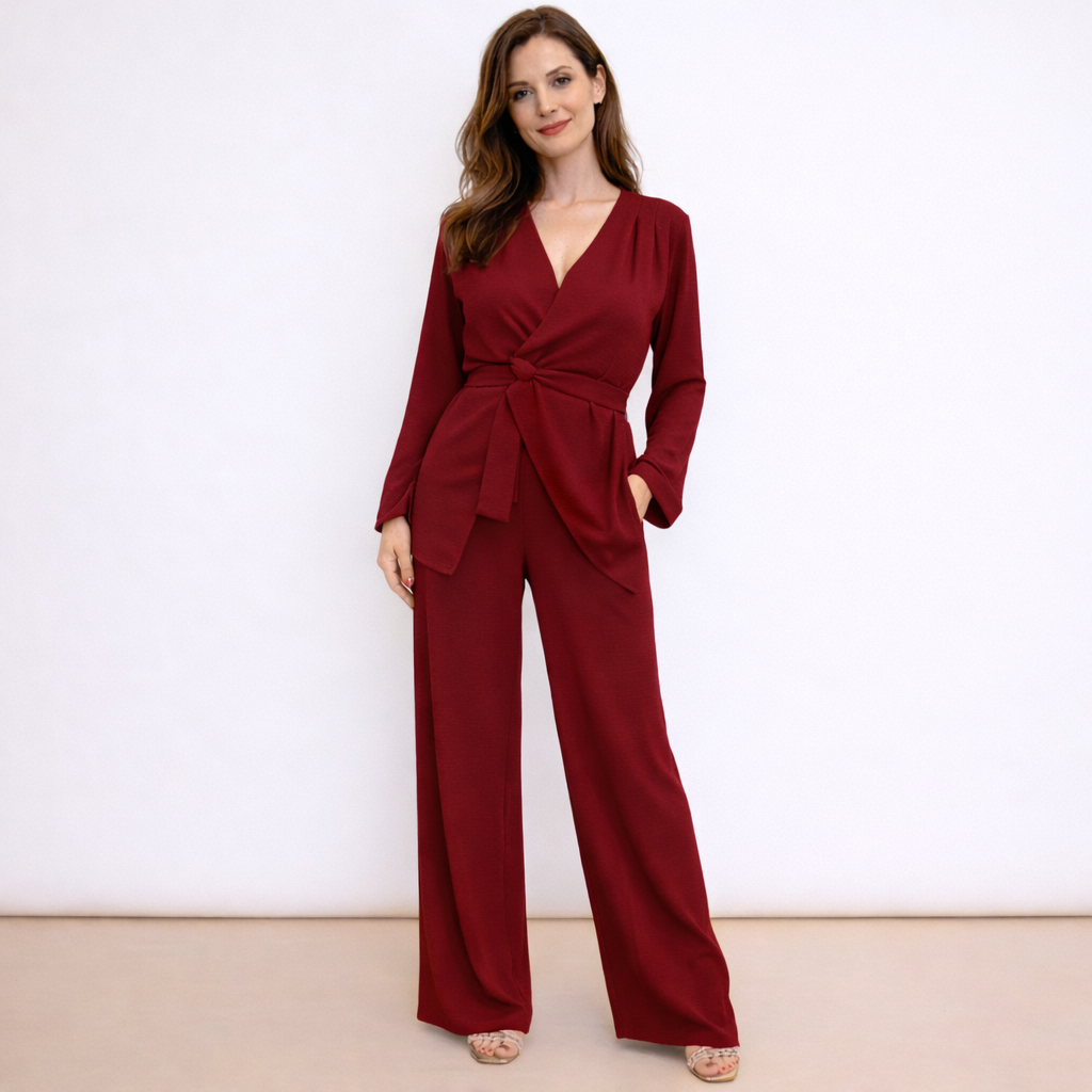 [MIXMUSE.COUTURE] Spring, Completo Pantaloni E Maglia Incrociata