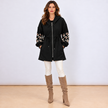 [MIXMUSE.NOHO] Nolita, Cappotto Combinato con Maniche in Maglia e Zip