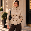 [MIXMUSE.SOUL] Naomi, Giubbotto Trench Collo A Imbuto
