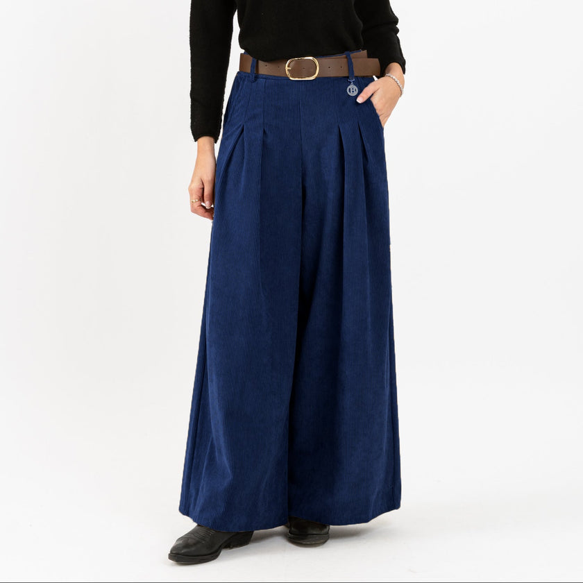 [MIXMUSE.NOHO] Pantaloni Dea in Velluto a Coste con Cintura