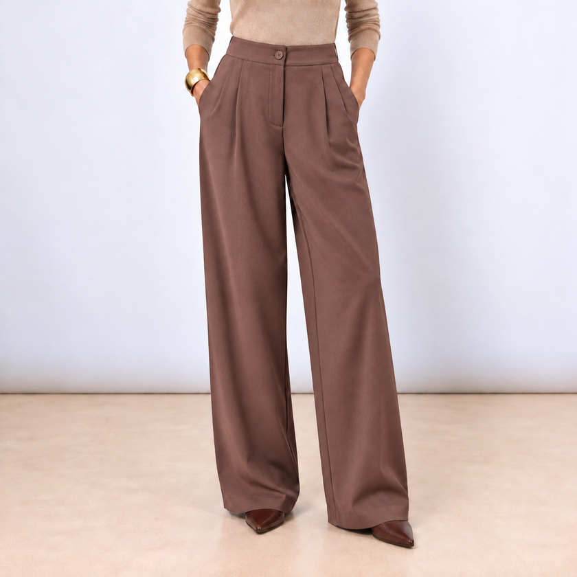 [MIXMUSE] Priscilla, Pantalone Con Pinces E Vita Elasticizzata