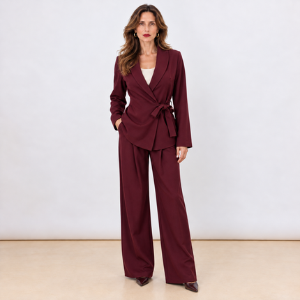[MIXMUSE.NOHO] Completo Blazer Incrociato con Laccio Laterale e Pantalone Elegante