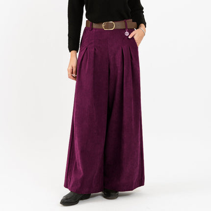 [MIXMUSE.NOHO] Pantaloni Dea in Velluto a Coste con Cintura