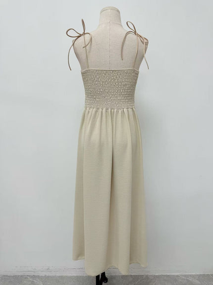 Abito Semplice Elegante, Spalline Annodate