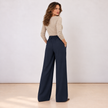 [MIXMUSE] Pantalon avec pinces et taille élastiquée