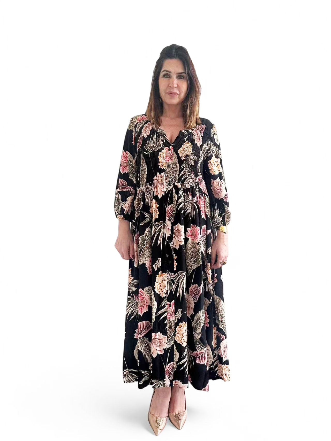 [MIXMUSE.COUTURE] Abito Chloe, Floreale Linea Curvy