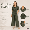 [MIXMUSE] Capri, Completo Camicia Con Coulisse In Vita E Pantalone Coordinato