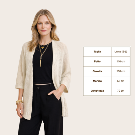 [MIXMUSE] Riviera, Cardigan In Maglia