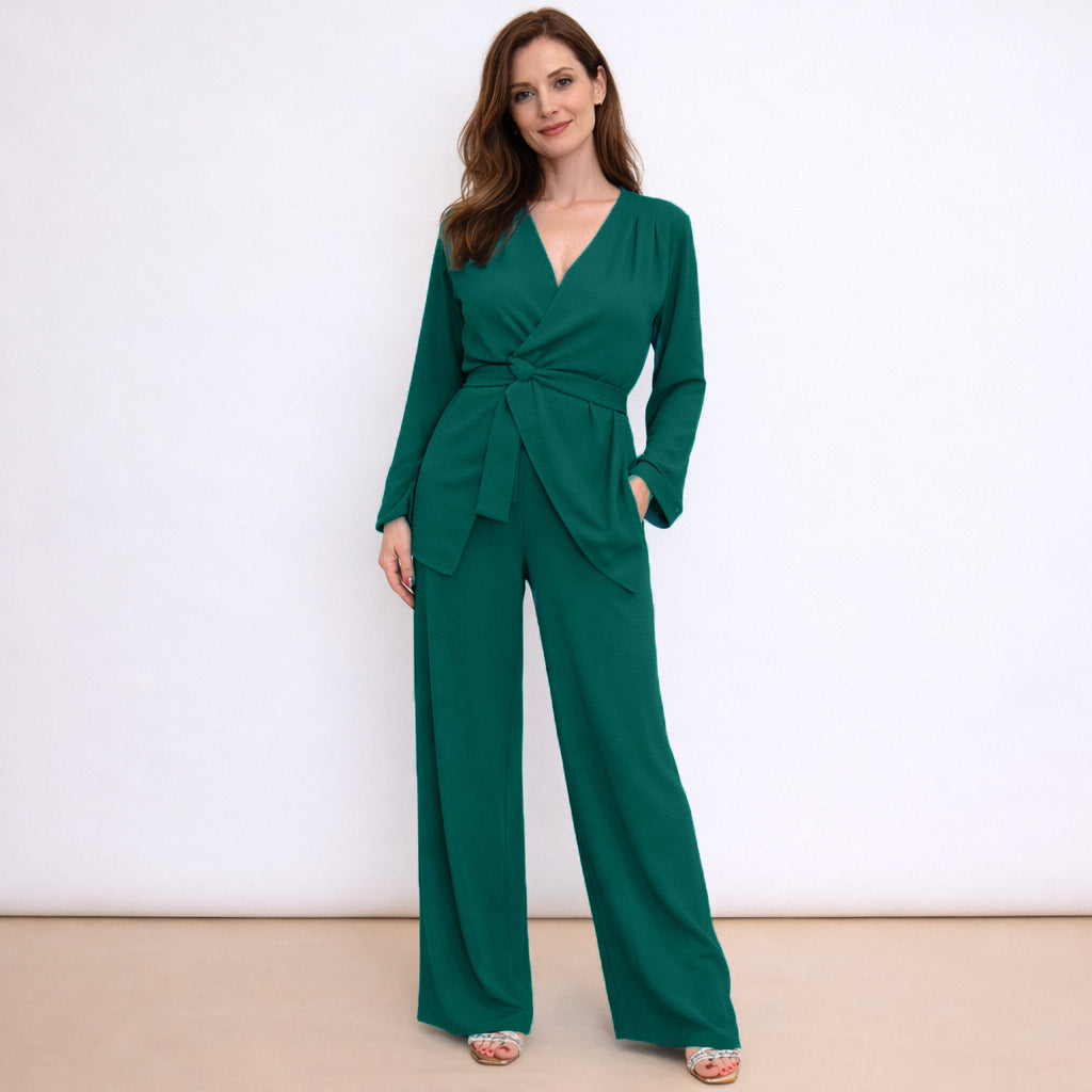 [MIXMUSE.COUTURE] Spring, Completo Pantaloni E Maglia Incrociata