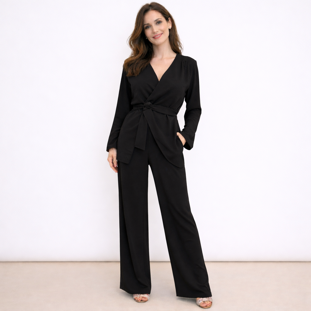 [MIXMUSE.COUTURE] Spring, Completo Pantaloni E Maglia Incrociata