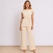 [MIXMUSE] Tokyo, Completo Plissettato Con Top Con Laccetto In Vita E Pantalone