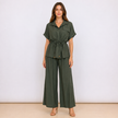 [MIXMUSE] Capri, Completo Camicia Con Coulisse In Vita E Pantalone Coordinato