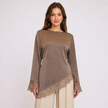 [MIXMUSE.NOHO] Maglia Satinata Con Dettaglio Pizzo