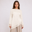 [MIXMUSE.NOHO] Maglia Satinata Con Dettaglio Pizzo
