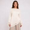 [MIXMUSE.NOHO] Maglia Satinata Con Dettaglio Pizzo