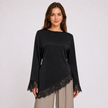 [MIXMUSE.NOHO] Maglia Satinata Con Dettaglio Pizzo