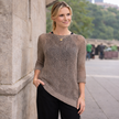 [MIXMUSE.NOHO] Noa, Maglia Traforata Con Taglio Asimmetrico