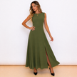 [MIXMUSE.NOHO] Vestito Lungo Con Fiocco Sul Retro