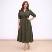 [MIXMUSE.COUTURE] Sabry, Abito Chemisier Misto Lino