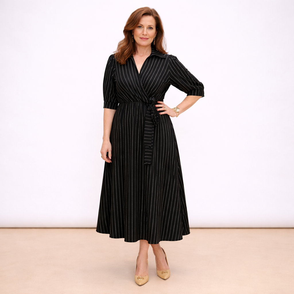 [MIXMUSE.COUTURE] Sabry, Abito Chemisier Misto Lino