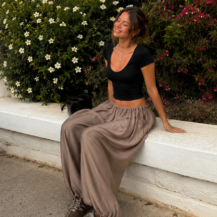 [MIXMUSE.SOUL] Pantaloni Ampi Con Coulisse Regolabile
