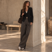[MIXMUSE.SOUL] Giacca Blazer Sagomata Con Bottoni Rivestiti