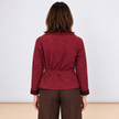 [MIXMUSE.COUTURE] Giacca Corta Effetto Scamosciato Con Cintura