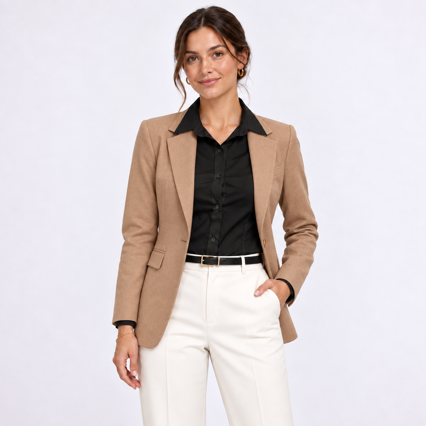[MIXMUSE] Camicia Basic A Maniche Lunghe Con Colletto Classico