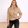 [MIXMUSE.SOUL] Naomi, Giubbotto Trench Collo A Imbuto