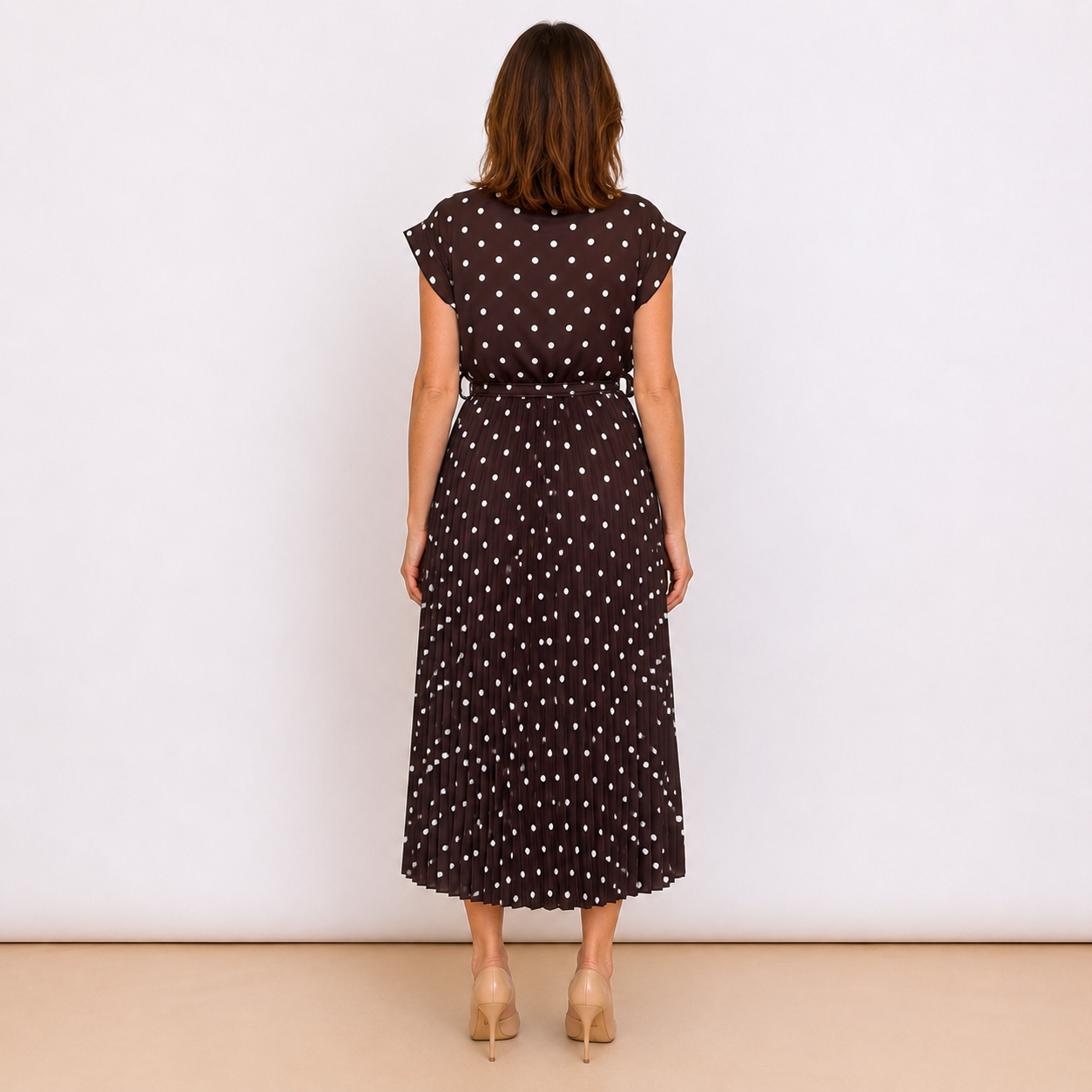[MIXMUSE.COUTURE] Vestito Incrociato Plissettato A Pois