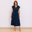 [MIXMUSE.COUTURE] Vestito Incrociato Plissettato A Pois