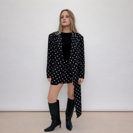 [MIXMUSE.SOUL] Completo Blazer + Panta-Gonna A Pois