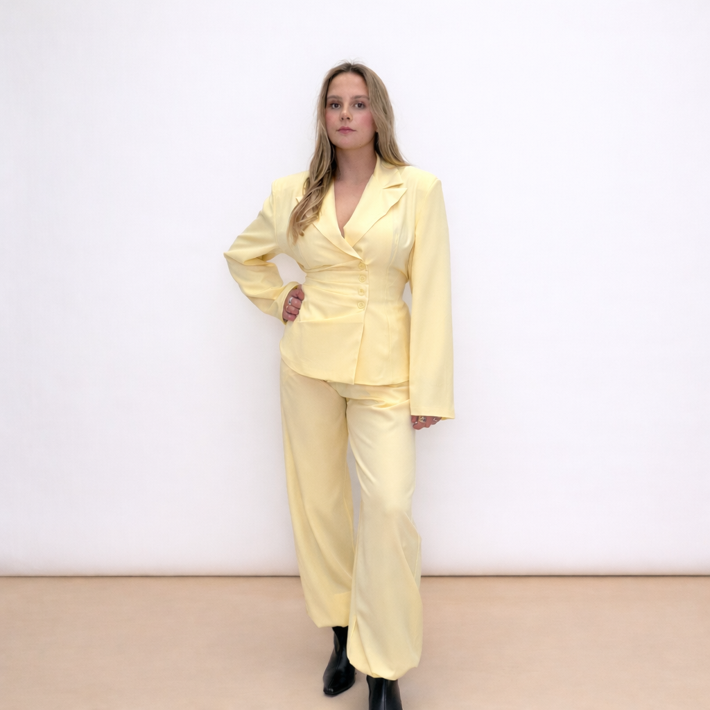 [MIXMUSE.SOUL] Completo Con Blazer Drappeggiato E Pantalone