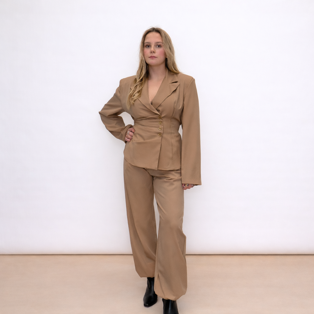 [MIXMUSE.SOUL] Completo Con Blazer Drappeggiato E Pantalone