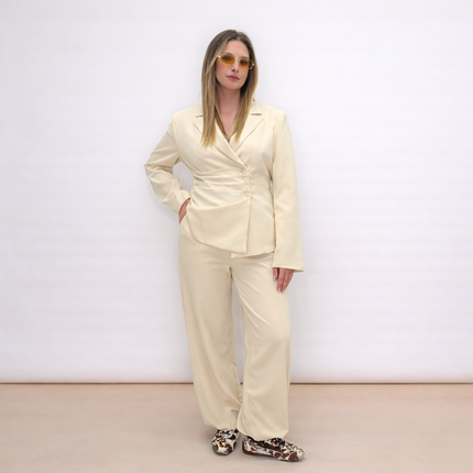 [MIXMUSE.SOUL] Completo Con Blazer Drappeggiato E Pantalone