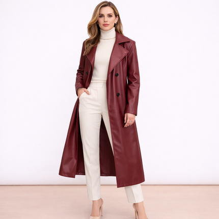 [MIXMUSE.COUTURE] Trench Lungo In Ecopelle