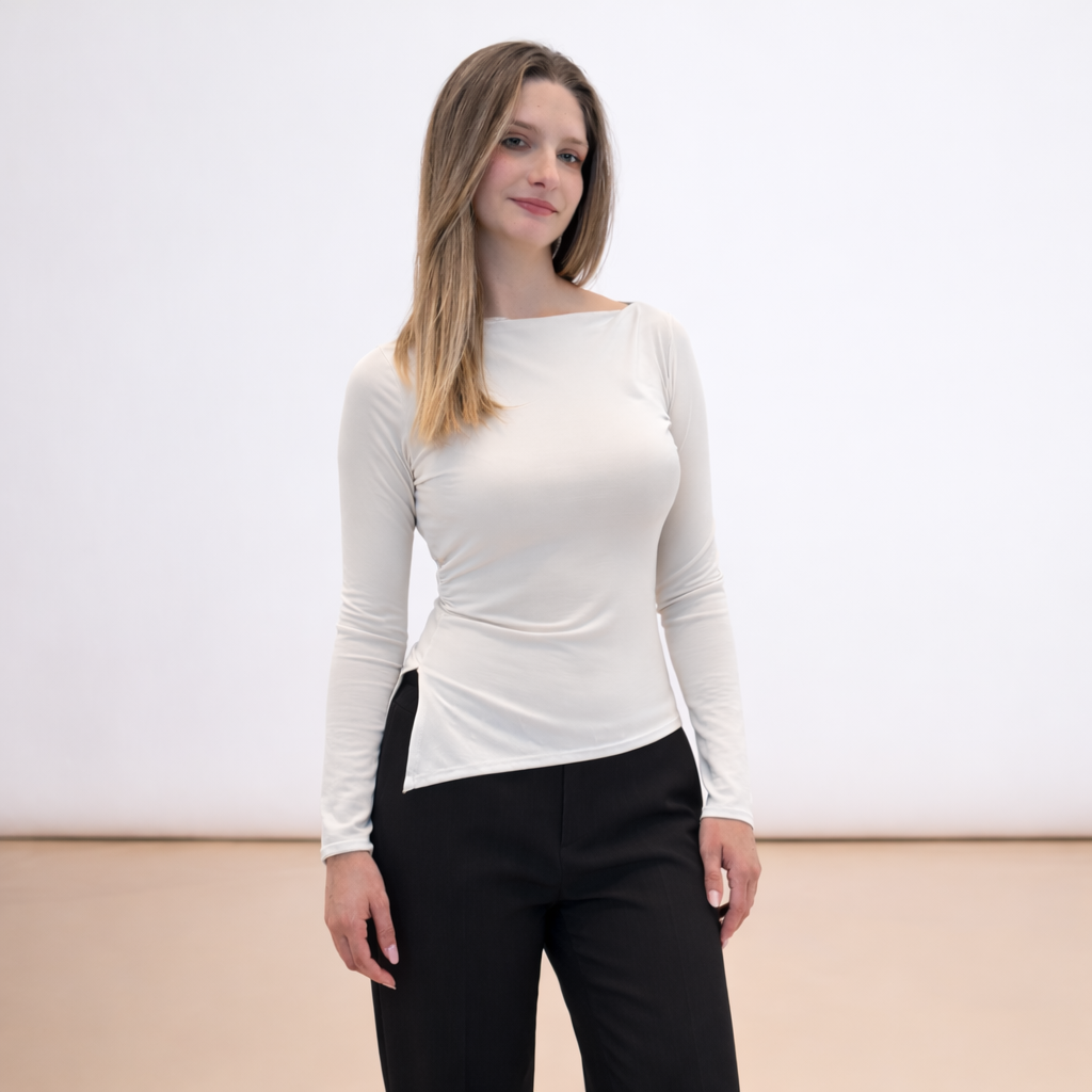 [MIXMUSE.SOUL] Maglia Con Drappeggio Laterale
